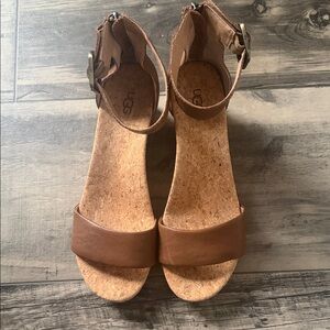 UGG Women's Brown Ankle Strap Sandals